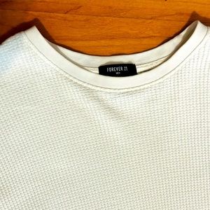 Men’s White Waffle T-shirt Forever 21